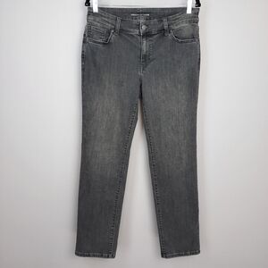 Chico's Gray Midrise Straight Leg Jeans size 8